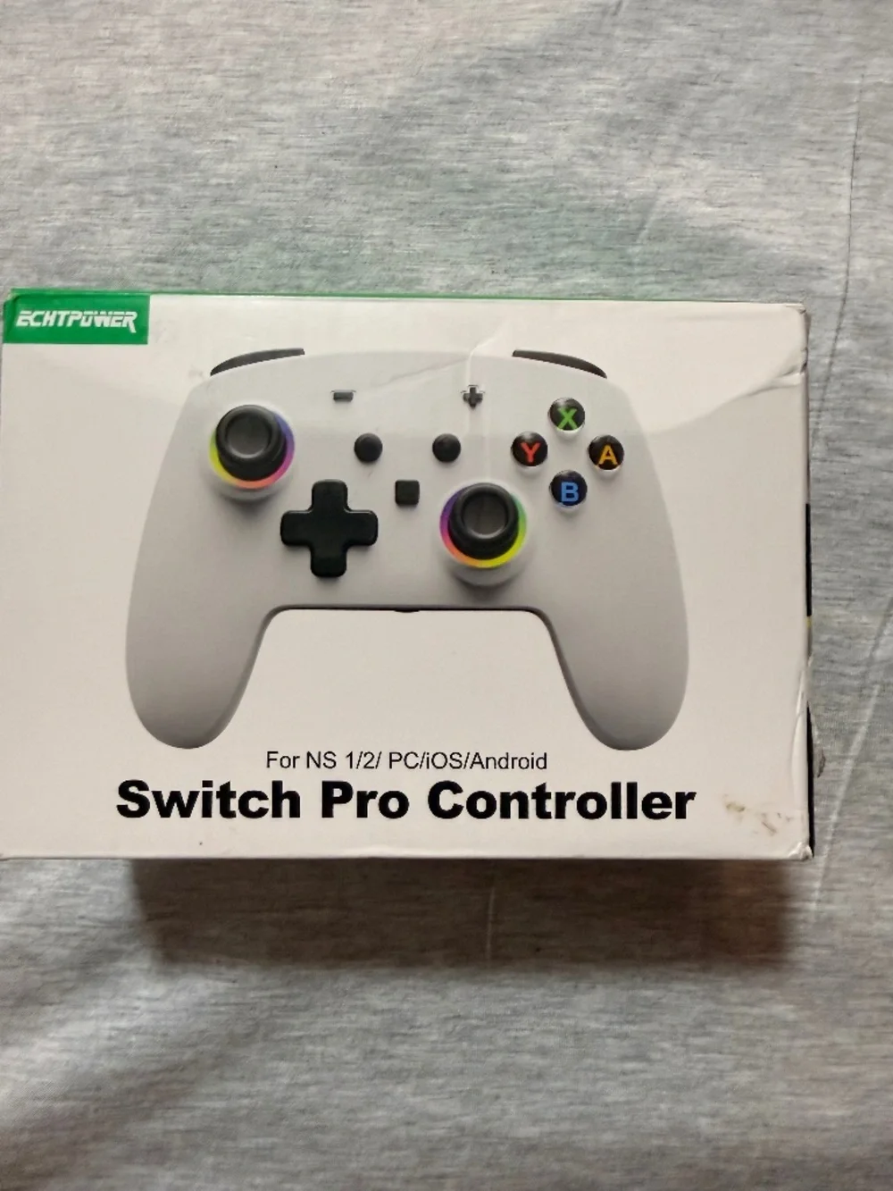 ECHTPOWER Wireless Switch 2 Controller Hall Effect RGB SP02C YS46 White